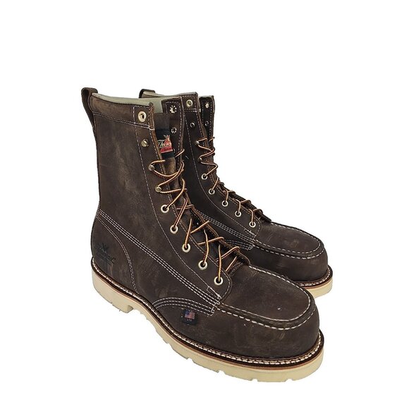 Thorogood Men's 8 " Steel Toe Work Boot (U.S.A.) 804-4378 Brown Size 11 EE - Picture 1 of 7